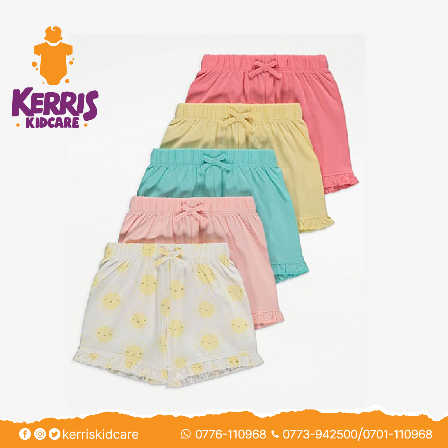 Frill Hem Jersey Shorts